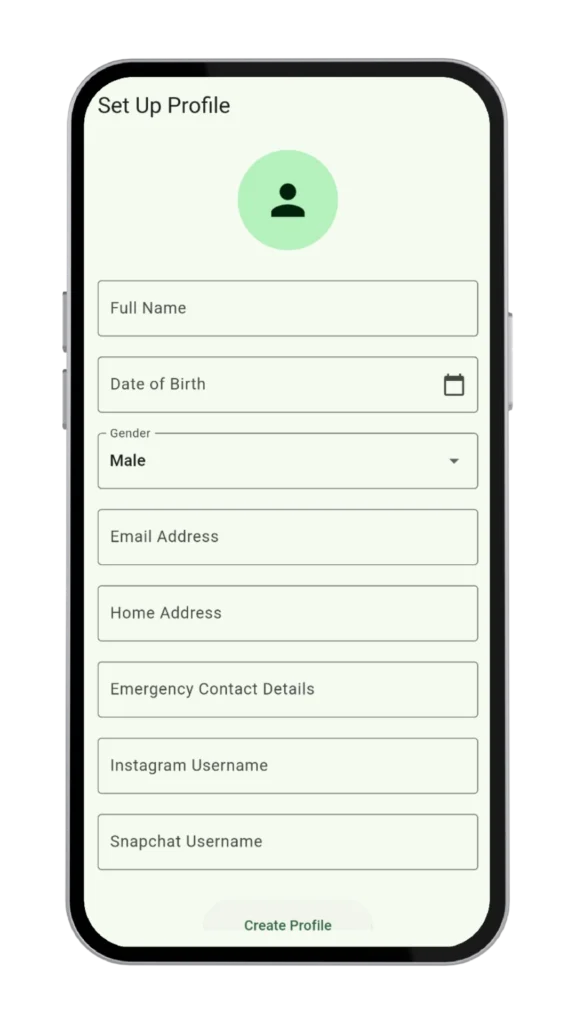 Create account step